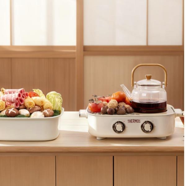 膳魔师多功能围炉煮茶器（多功能料理锅）香槟金