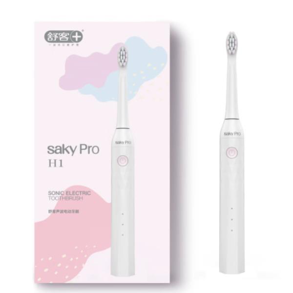 舒客声波电动牙刷H1白色奶油白