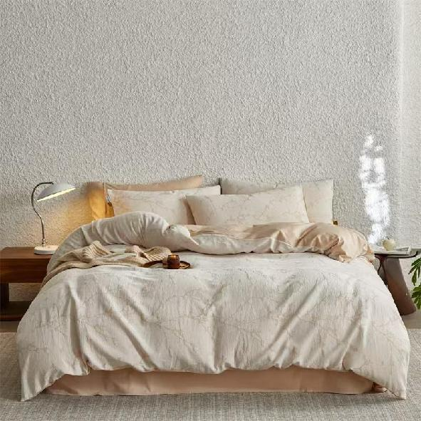 简色生活全棉提花双层纱-星·轻尘