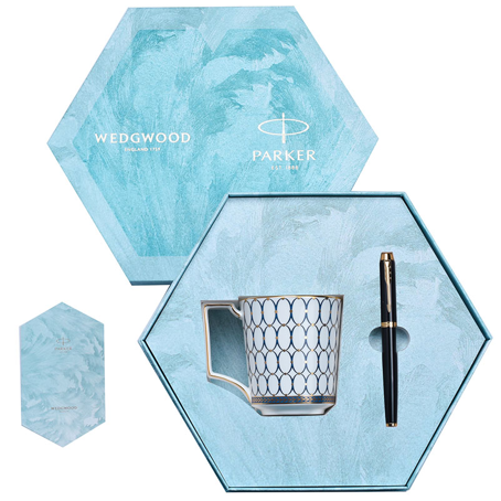 派克金夹宝珠笔+wedgwood马克杯