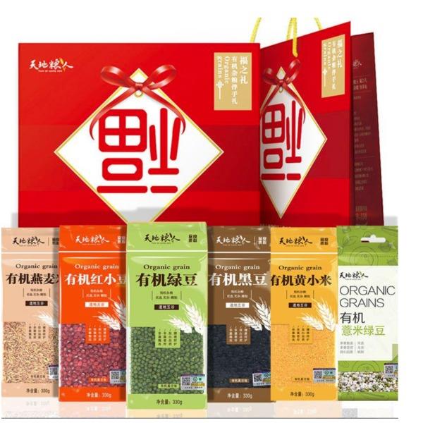 天地粮人福之礼有机六种杂粮伴手礼2kg