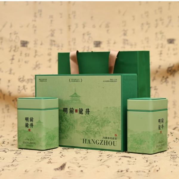 老侯爷「钱塘·御览春山」龙井茶礼盒款150g
