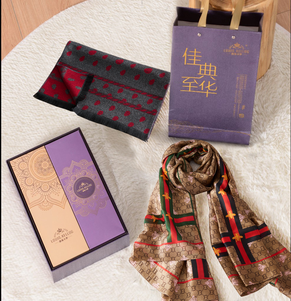 路易卡羅春夏絲巾暖陽組合LK-1209