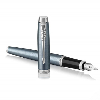 派克IM浅蓝灰白夹墨水笔钢笔