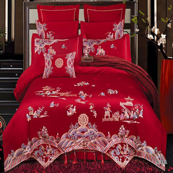 可欣家纺喜嫁套件十件套被套佳偶天成