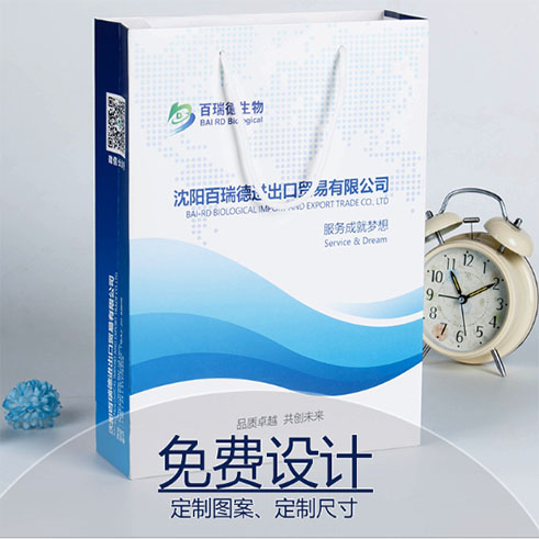 包装纸袋定制白卡礼品袋定制广告手提袋订制印logo