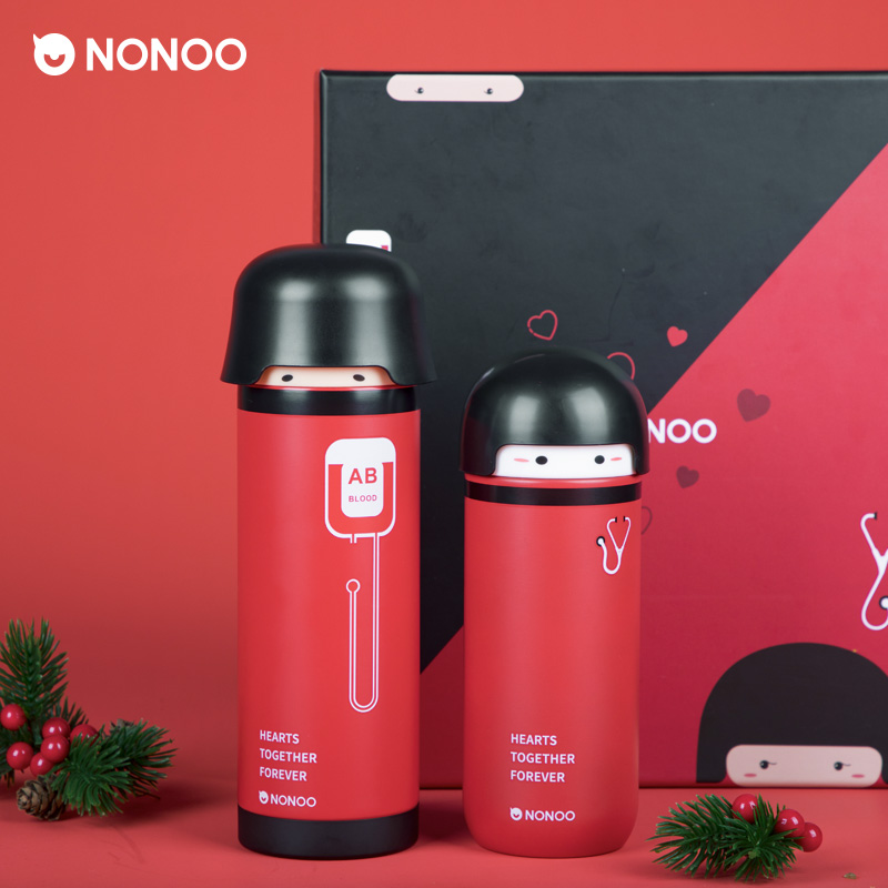 NONOO大兵萌妹保温杯套装礼盒NNGB-001