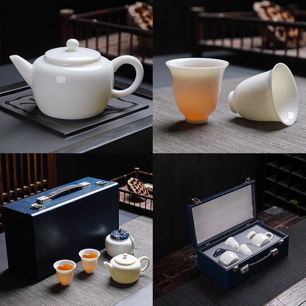 亮面-羊脂玉瓷（新品）4件套件套