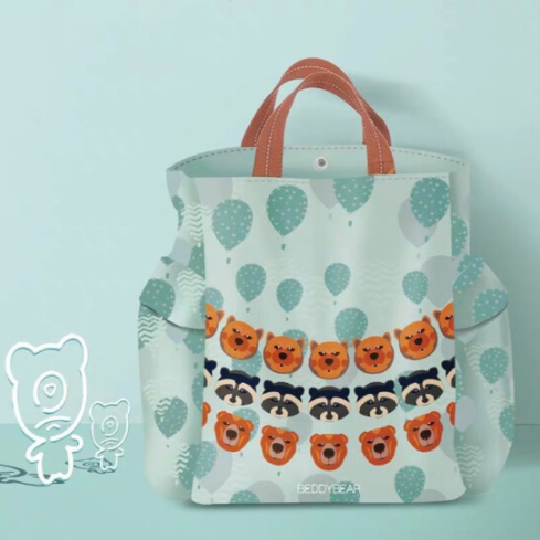 杯具熊兒童補習袋森系