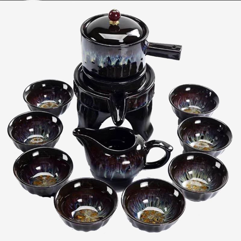 羋瓷沙金釉十件套茶具M(jìn)C-1002