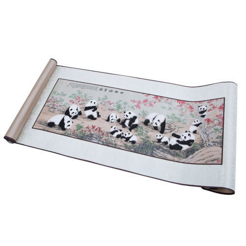 蜀錦熊貓*中華國寶圖之合家歡