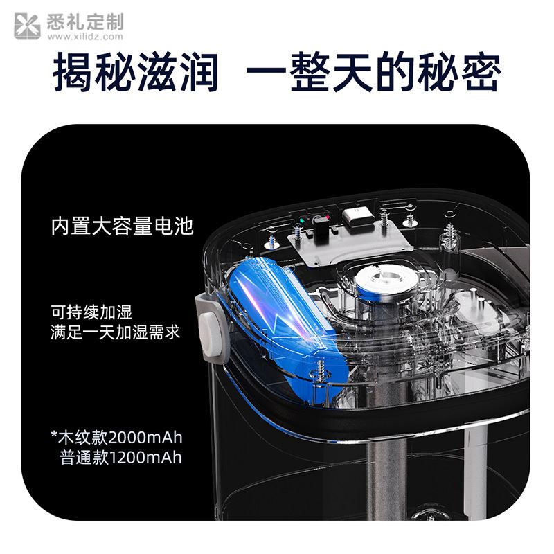 艾米酷新品桌面加水木纹加湿器