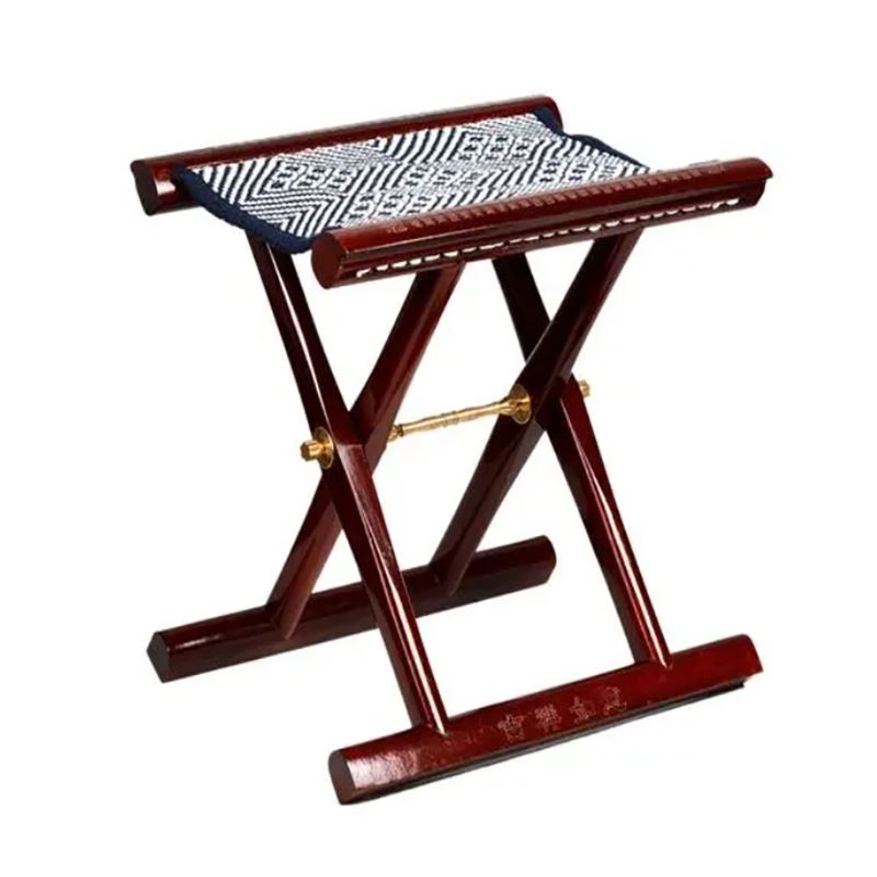 花梨木马扎红木嵌银工艺品