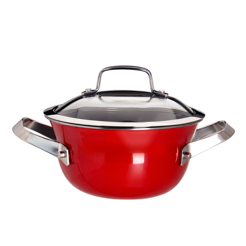 so.home聚宝盆珐琅双耳汤锅R414-20B