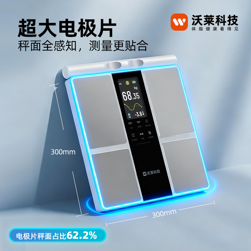 沃莱（ICOMON）体脂秤体重秤称重心率显示P5