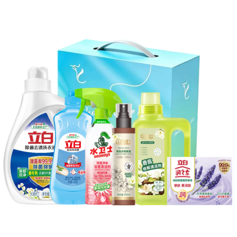 立白&净悦家庭洗护组合套装-D款3058g+700ml